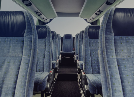 coach interior with textile coatings